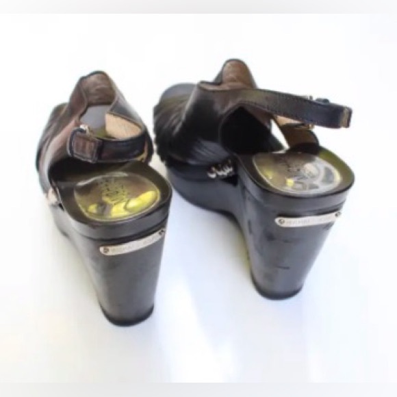 Michael Kors Leather Wedge Sandals - Picture 5 of 9